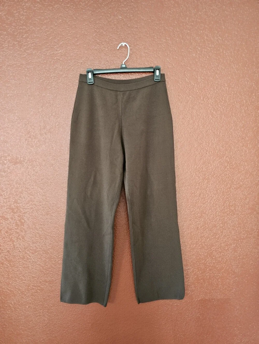 Wide-Leg Bootcut Pants in Dark Brown - Picture 2 of 9